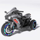 Grey 12V Electric Motorcycle for Kids with USB MP3 – Perfect Gift for 3-4 Year Olds