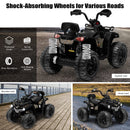 Electric 4-Wheel ATV for Kids with 2 Speed Settings, MP3 Player, and Headlights - Black
