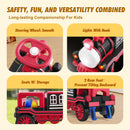 Vibrant 12V Kids 2-Seater Electric Train with Lights, Music, and Storage