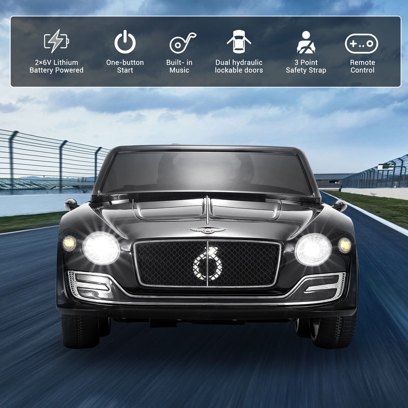 12V Licensed Bentley-Style Electric Ride-On Car for Kids with Remote Control