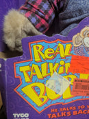 Vintage 1997 Tyco Real Talkin' Bubba Bear Plush Talking Stuffed Animal