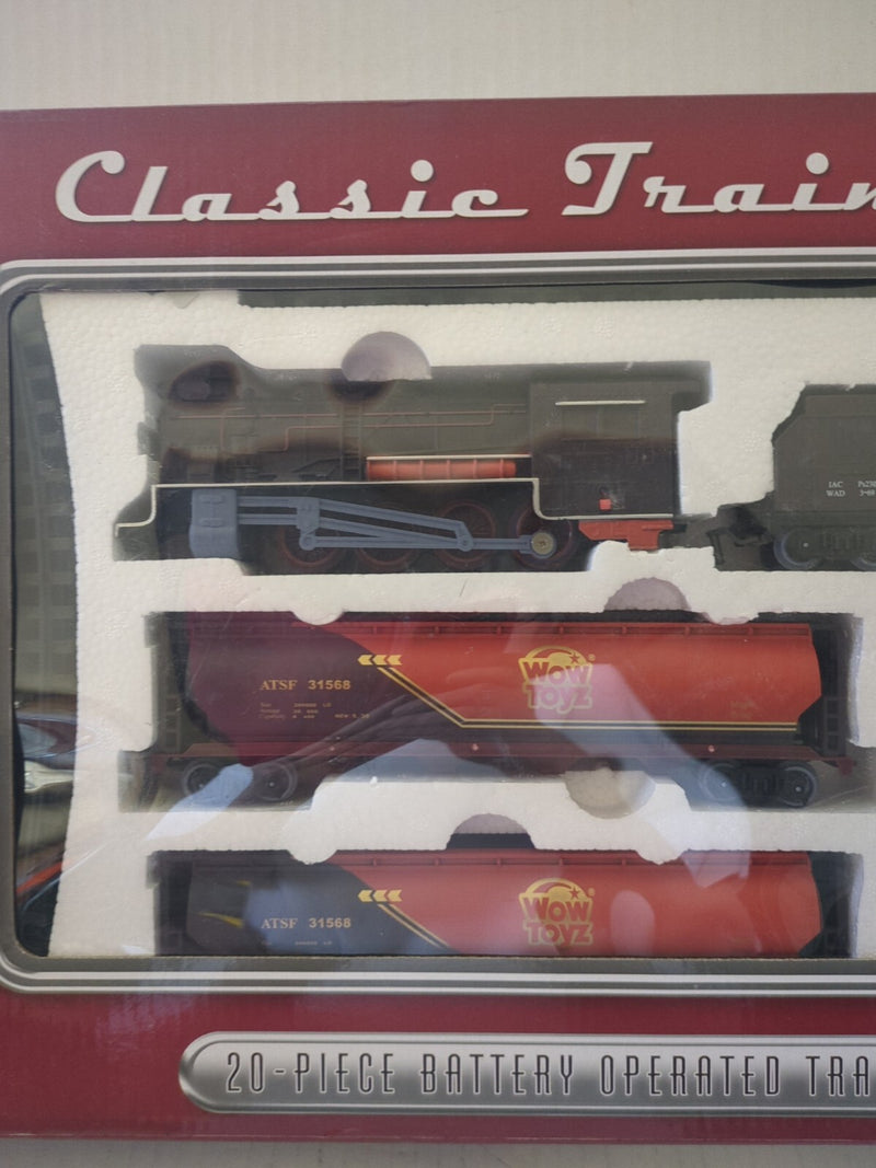 20-Piece Classic Battery-Operated Passenger Train Set with Lights and Sounds