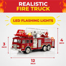 Interactive Fire Truck Playset with Lights, Sounds, and Rotating Features for Kids