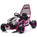 24V Kids Drift Go Kart with 400W Power, Roll Cage, Safety Harness, and Bluetooth Music System