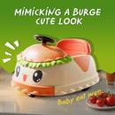 12V Children’s Hamburger Ride-On Car with Remote Control, 360° Spins, Bluetooth, and LED Lights