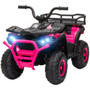 Qaba Pink 12V Kids 4-Wheel Quad ATV for Ages 3-5