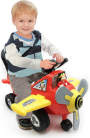 Lights & Sounds Plane Ride-On Toy for Toddlers