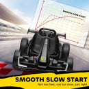 24V Electric Go Kart with Adjustable Seat and Gradual Acceleration, Black