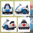 Qaba Blue Electric Bumper Car for Kids with Large Wheels