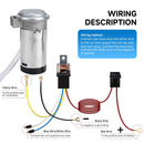 Chrome Zinc Single Tube Train Horn Kit for Trucks with Wiring