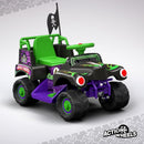 6V Monster Truck Ride-On Car with Grave Digger Design and Bone-Shaped Key Headlights