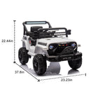 12V Bluetooth Electric Ride-On Truck with LED Lights for Kids Aged 1-4 Years - White