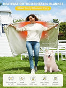 Cordless Heated Poncho Blanket for On-the-Go Comfort