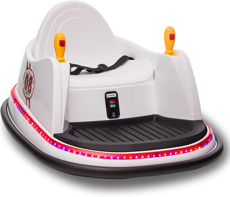 12V Electric Ride-On Bumper Car for Toddlers with 360 Degree Spin and Remote Control