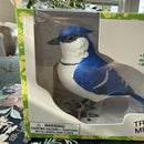 Motion-Activated Blue Jay Bird Toy with Sound and Movement