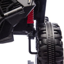 Black 24V 400W Kids UTV Ride-On Car with Parental Remote and Four-Wheel Suspension LED