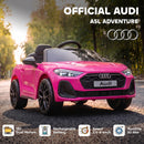 Audi A5L Pink Electric Ride-On Car for Kids with Remote Control and Dual Motors