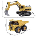2 Piece Friction-Powered Remote Control Construction Vehicle Set