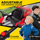 24V Electric Go Kart in Red with Adjustable Seat and Smooth Start at 7.5 MPH