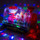 Illuminated Electric Gear Train Playset with Sound and Motion
