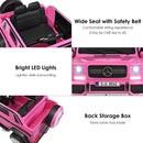 12V Licensed Pink Mercedes-Benz Kids Ride-On Car with Trunk and Remote Control