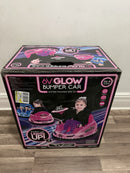 Flybar Pink Glow Bumper Car Ride-On Toy with Lights for Kids Ages 1.5-4