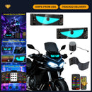 7''x3'' Animated Dual LED Motorcycle Windshield Lights with APP & Remote Control