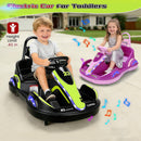 MINIATURE MOTORS 12V Bluetooth Bumper Car with Remote Control and 360 Spin - Black