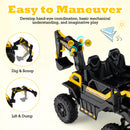 24V Electric Ride-On Excavator with Remote Control and 4WD Capability