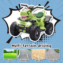 12V Dinosaur-Themed Kids ATV with Bluetooth, LED Lights, and Microphone