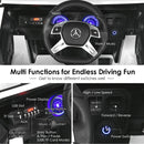 12V Mercedes-Benz Ride-On Car for Kids with Trunk - White
