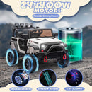 Kids 24V Electric Ride-On Car with 400W Power, Remote Control, Music, and LED Lights, White
