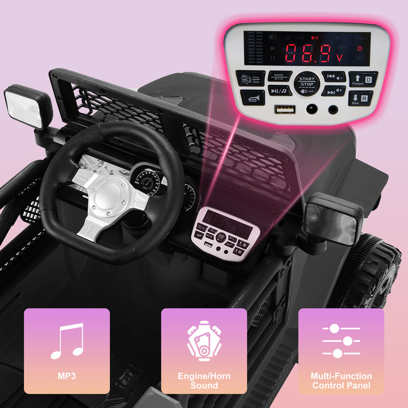12V/24V Electric Jeep Ride-On Car for Kids with Music and Remote Control
