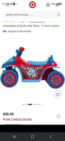 Spidey Spider-Man Interactive Electric Ride-On Vehicle