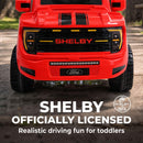 Qaba 3-in-1 Red FORD Shelby Push and Slide Car