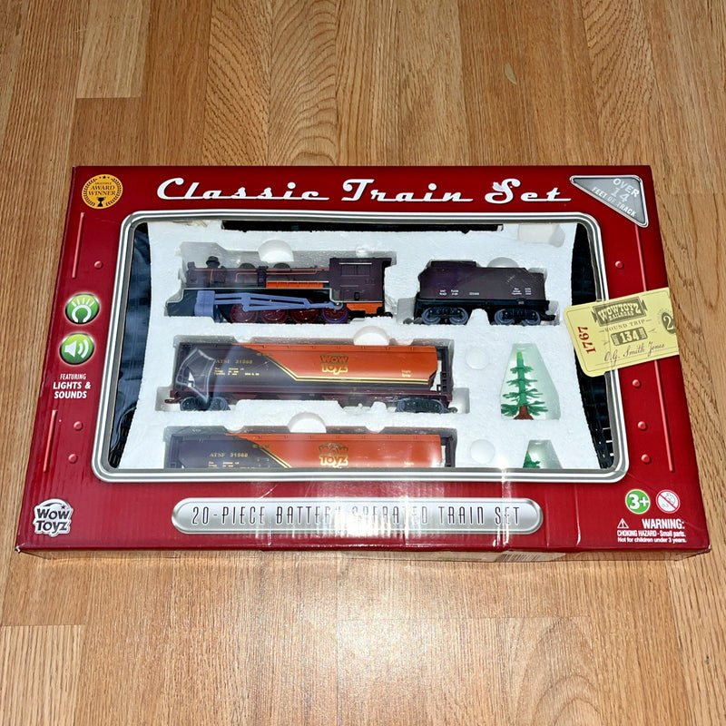 20-Piece Classic Train Set with Over 14 ft of Track