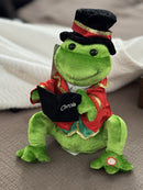 Retro 2006 Gemmy Dancing Animated Frog Sings "Deck The Halls"