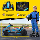 Children's Electric Drift Kart with Dual Motors - 24V 7AH, 8.1 MPH, Blue
