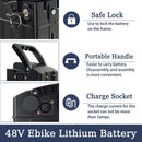 48V 20Ah Lithium Battery with 3-Pin Connector for Folding E-Bikes