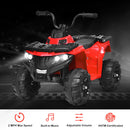 HoneyJoy 6V Electric Ride-On ATV for Kids with MP3 and LED Lights - Red