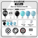 Race Car Balloon Arch Set - 175 Pieces of Assorted Balloons, Tire Flags, and Checkered Patterns