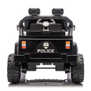 12V Electric Police Ride-On Car for Kids with Parental Remote, Bluetooth, and USB Music