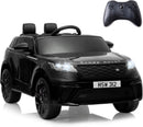Licensed Black 12V Electric Land Rover Ride-On Car for Kids with Remote
