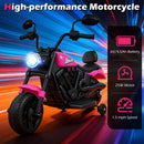 Child's Motorcycle with Headlight, Music, Training Wheels, and Foot Pedal