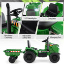 Dual Function Kids Ride-On Tractor 12V Battery Operated Toy Car with Remote Control