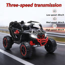 24V Black Electric UTV Ride-On Car for Kids with 400W Power and Remote Control