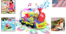 Interactive 360° Rotating Train Toy Featuring Lights and Sounds - Perfect for Children Aged 3 and Up