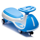 12V Electric Wiggle Car for Kids with Bluetooth Music - Blue