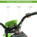 12V Electric Green Dirt Bike Motorcycle Toy for Kids with Training Wheels
