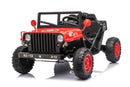 36V Electric Off-Road Military Jeep Toy for Kids - 2-Seater Dual Drive Vehicle